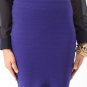 Forever 21 Skirt Blue Purple Stretch Bandage Bodycon Pencil Knee Length NWT M L