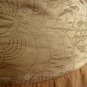 Mango MNG Tan Brown Flared Knit Skirt /w Floral Silk Quilted Appliqué Waist XS S