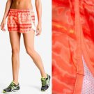 Under Armour Running Shorts Escape Print in Neon Orange Yellow Rush NWT USD35 L