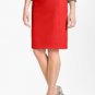 Halogen Seamed Pencil Skirt in Red Rococco Work Office Stretch NWT USD69 PL 14P
