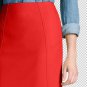 Halogen Seamed Pencil Skirt in Red Rococco Work Office Stretch NWT USD69 PL 14P