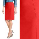 Halogen Seamed Pencil Skirt in Red Rococco Work Office Stretch NWT USD69 PL 14P