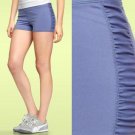 GapFit Shorts Fitted Ruched Stretch Yoga Lounge Periwinkle Blue NWT USD27 M L