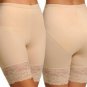 Maidenform Thigh Slimmer Firm Control Shapewear Panty Lace Beige Nude 1255 NWT L