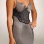 Maidenform Shapewear Slip Steel Gray Lace Trim Firm Control + Panty 2364 NWT 36B