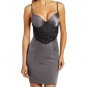 Maidenform Shapewear Slip Steel Gray Lace Trim Firm Control + Panty 2364 NWT 38B