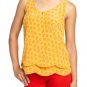 Old Navy Top Yellow Country Floral Print Scalloped Tiered Hem Blouse NWT L XL