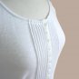 J.Crew White Painter Pintucked 3/4 Sleeve Henley Basic T-Shirt Tee NWT USD40 M