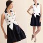 Anthropologie Daytripper Dress White Navy Blue Sailor Colorblock USD148 M 8
