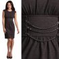 Calvin Klein Dress CK Charcoal Gray Chain Ponte Knit Work Office NWT USD128 L 12