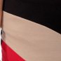 Forever 21+ Black Red Khaki Colorblock Curve Stitch Pencil Work Skirt NWT L 1X