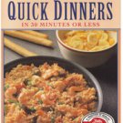 Betty Crocker's Quick Dinners In 30 Minutes or Less