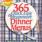 365 Quick, Easy & Inexpensive Dinner Menus