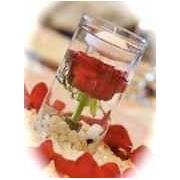 12 Rose Floating Candles Glass Cylinder Vase Wedding Reception