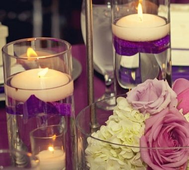 36 Piece Set Roses & Floating Candles Wedding Reception Table ...