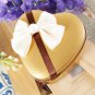 Gold Heart Shaped Favor Tin With Bow (Set of 6)