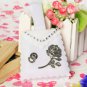 Silver Rose Favor Bag (Set of 12)