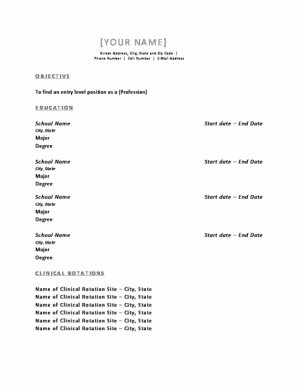 Situation Specific Resume