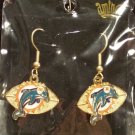 NFL MIAMI DOLPHINS 14K GOLD ELECTROPLATED EARRINGS $25