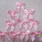 100 MEDIUM SATIN BOWS - BABY PINK COLOUR