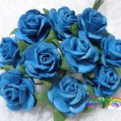 50 MULBERRY PAPER ROSES - SKY-BLUE TONES, 15 MM.