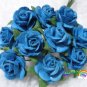 50 MULBERRY PAPER ROSES - SKY-BLUE TONES, 15 MM.