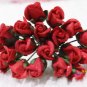 50 MULBERRY PAPER FLOWER ROSE BUDS - RED TONES, 10 mm.