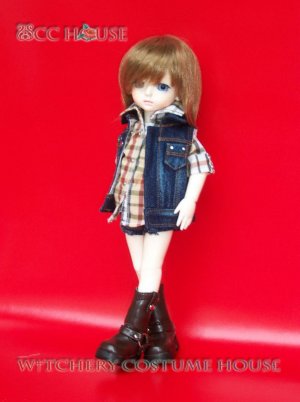 Cool Denim Deep Vest for YO-SD Boy & Girl