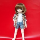 YO-SD denim mini pants light blue fashion to refined handmade