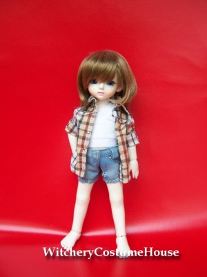 YO-SD denim mini pants light blue fashion to refined handmade