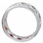 Rainbow Sapphire Bezel Set Eternity Ring 925 Sterling Silver (1.6ct tw) SKU: 973-925