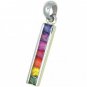 Rainbow Sapphire Long Bar Pendant 925 Sterling Silver (1.3ct tw) SKU: 540-925