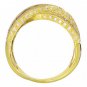 Rainbow Sapphire & Diamond Large Crossover Ring 18K Yellow Gold (3.5ct tw) SKU: 628-18K-YG