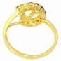 Rainbow Sapphire & Diamond Swirl Ring 14K Yellow Gold (0.62ct tw) SKU: 1437-14K-YG