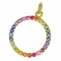 Rainbow Sapphire Eternity Pendant 14K Yellow Gold (1.2ct tw) SKU: 335-14K-YG