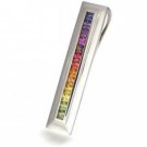 Rainbow Sapphire Line Pendant 18K White Gold (2ct tw) SKU: 664-18K-WG