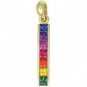 Rainbow Sapphire Long Bar Pendant 18K Yellow Gold (1.3ct tw) SKU: 540-18K-YG