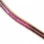 Rainbow Sapphire Double Row Tennis Necklace 14K Yellow Gold (30ct tw) SKU: 1540-14K-YG
