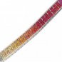 Rainbow Sapphire Invisible Set Double Row Tennis Necklace 14K WG (43ct tw) SKU: 415-14K-WG