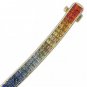 Rainbow Sapphire Invisible Set Double Row Tennis Necklace 14K YG (43ct tw) SKU: 415-14K-YG