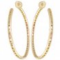 Rainbow Sapphire Earrings Hoop Huggie 14K Yellow Gold (7ct tw) SKU: 1492-14K-YG