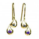 Rainbow Sapphire Journey Earrings 14K Yellow Gold (1/2ct tw) SKU: 393-14K-YG