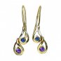 Rainbow Sapphire Journey Earrings 14K Yellow Gold (1/2ct tw) SKU: 393-14K-YG