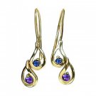 Rainbow Sapphire Journey Earrings 18K Yellow Gold (1/2ct tw) SKU: 393-18K-YG