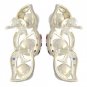 Rainbow Sapphire & Pearl Antique Style Earring 925 Sterling Silver (1/2ct tw) SKU: 1453-925