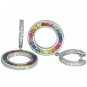 Rainbow Sapphire & Diamond Huggie Earrings 14K White Gold (2.5ct tw) SKU: 424-14K-WG