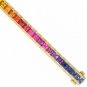 Rainbow Sapphire Tennis Bracelet 14K Yellow Gold (12ct tw) SKU: 311-14K-YG