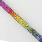 Rainbow Sapphire Double Row Invisible Set Tennis Bracelet 18K White Gold (25ct tw) SKU: 1567-18K-WG