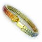 Rainbow Sapphire Double Row Invisible Set Tennis Bracelet 18K Yellow Gold (25ct tw) SKU: 1567-18K-YG