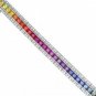 Rainbow Sapphire & Diamond Tennis Bracelet 14K White Gold (14ct tw) SKU: 1612-14K-WG